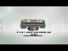 4,5 Derajat Moving Beam Head 6 Mata Rgbw 4 In 1 Pixel Bar 6 * 10w Lampu Panggung Led