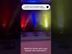 Tampilan efek kontrol suara lampu kepala bergerak kecil