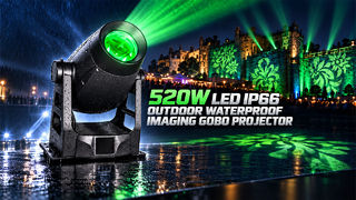 Proyektor Imager LED 520W Proyektor Gobo Luar Ruangan IP66