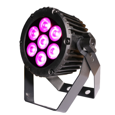 7pcs 23W RGBWAUV 3 In 1 Wash LED Flat Par Light Pencahayaan Panggung Pernikahan Profesional