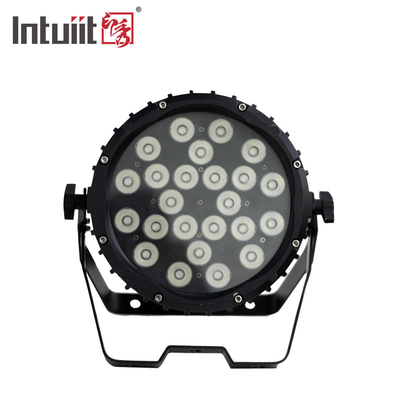 IP65 Waterproof Led Flat Par Light 24 * 3W Rgbw Tahap LED DMX Par Light