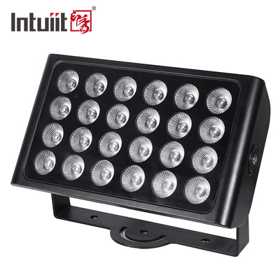 Lampu Banjir LED Luar Bangunan Fasad 24 * 10w DMX Wall Washer IP65 RGBW Color Mix Arsitektur Taman Scenic