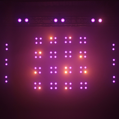 Ip65 4x90w Amber+Bernik putih RGB Led Cob Penonton Blinder Light Outdoor Waterproof 4 Mata