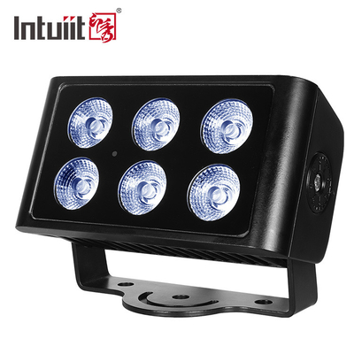 6x5W 4pcs LED Beads Outdoor Square IP65 Waterproof DMX Stage Light Lampu Banjir RGBW 4 In 1