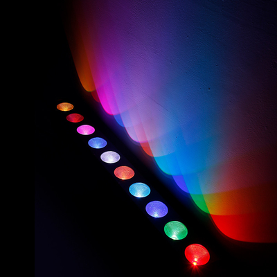 10x9W RGB DMX 3in1 LED lampu pencuci dinding garis bar pencuci panggung pencahayaan