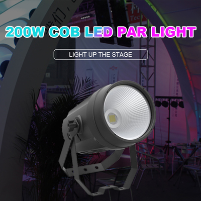 Pencahayaan panggung 200w Cob Led Par Light Dmx 512 Cob Led Outdoor Cob Par Light