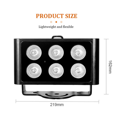6x5W Outdoor IP65 Square DMX RGBW LED Flood Light Untuk Bangunan Facade LED Wall Washer Floodlight