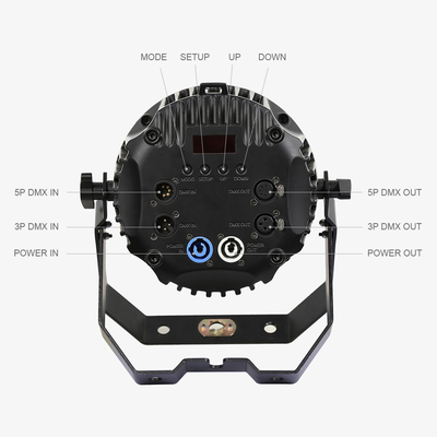 DMX Tahan Air DMX Outdoor 12x10W RGBW 6in1 IP65 LED PAR Lampu