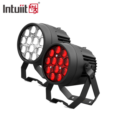LED Par Lampu 12x10W RGBW Suara diaktifkan DMX512 kontrol dipimpin zoom par cahaya