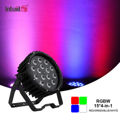 90W RGBW 4in1 par ramping dipimpin flat par lampu kaleng untuk luar dj panggung acara cahaya