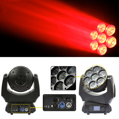 Led Moving Head Light 7x40w RGBW 4in1 Sharpy Beam With Zoom Wash Lampu panggung DJ Lampu