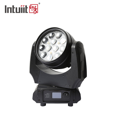 Led Wash Par 4In1 12X10W Zoom Rgbw Led Wash Moving Head Light Untuk Pencahayaan Panggung Dj Disco