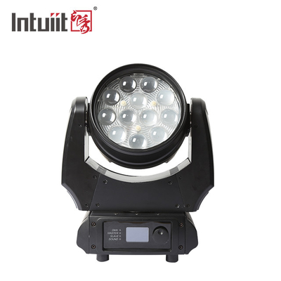 Led Wash Par 4In1 12X10W Zoom Rgbw Led Wash Moving Head Light Untuk Pencahayaan Panggung Dj Disco