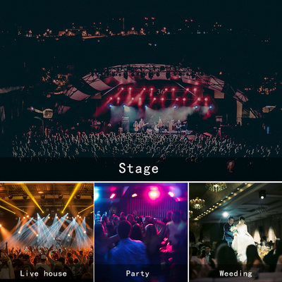 Mini LED Moving Head DJ Stage Light RGB Beam Spotlights DMX 512 Voice Activated Strobe Effect Disco Party Lights Untuk Wed