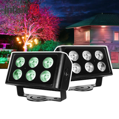 6x5W IP65 Waterproof RGBW 4IN1 Outdoor Landscape Led Flood Light DM512 Kontrol