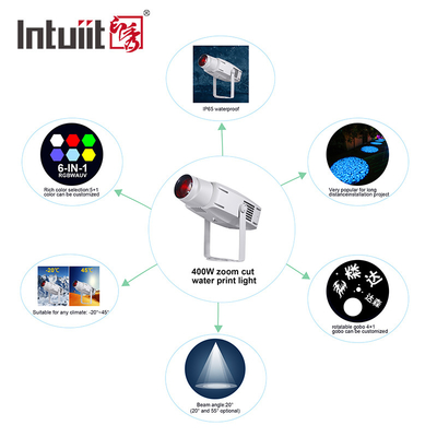 400w Led Auto Color Changing Projector Outdoor Projection Lamp Gobo Custom Logo Selamat Datang Cahaya Led Projector