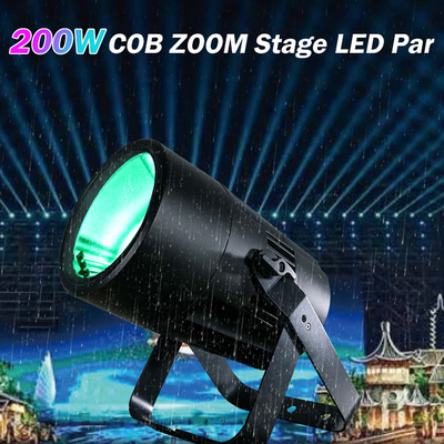 IP65 DMX Led Cob 200w Par Pencahayaan Lampu Natal Luar Ruang RGBW