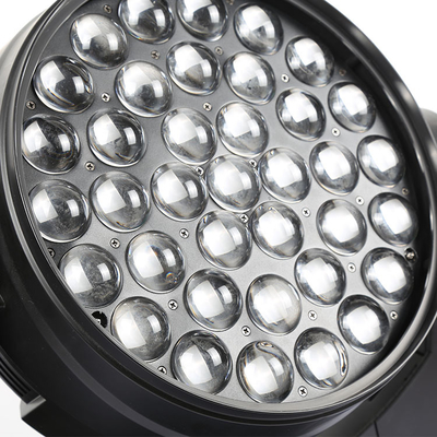 Led wash 37pcs 10w rgbw zoom 37x10 led bergerak kepala zoom wash bergerak kepala dj acara panggung disko