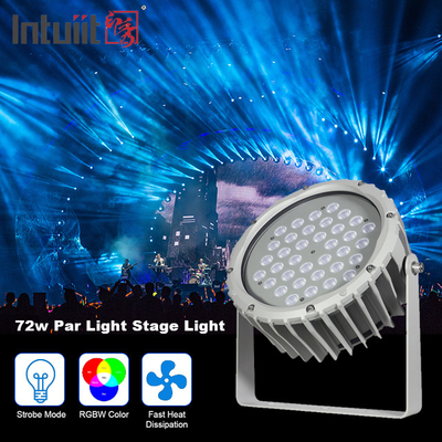 Fasad lanskap DMX512 RGBW dikendalikan tahan air IP65 Luar ruangan 72W lampu banjir LED