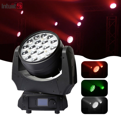 19x15w Rgbw 4in1 Led Moving Head Zoom Cuci Penerangan Panggung Beam Led Lampu Moving Head