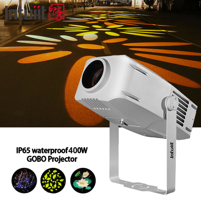 Waterproof 400W Rotating Image Logo Floor Gobo Proyektor Luar Ruang Untuk Iklan