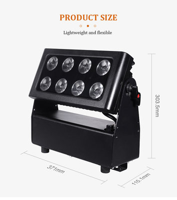 Led Battery Par 8X15W led par light RGBW 4in1 8pcs 15W baterai par light DMX512 Stage Light