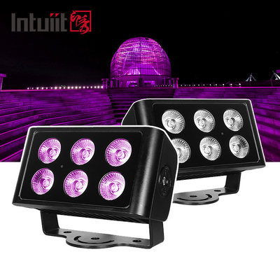 6x5W 4in1 luar ruangan dmx rgbw IP65 led dinding mesin cuci led lampu banjir