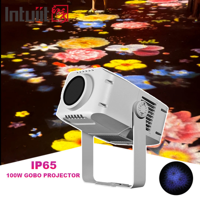100w Berputar iklan luar tahan air Led Gobo Logo Proyektor lampu