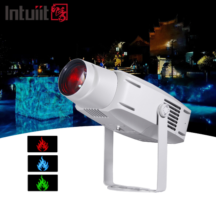 400W Lampu Iklan Berputar Gambar GOBO Logo Proyektor Lampu DMX512 Lampu Lanskap