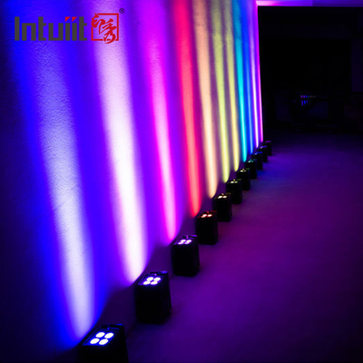 IP54 Mini Uplights 4X12W Baterai Spotlight 4 LED Wireless DMX & IR Remote Uplights Disco Club Party Stage Uplight