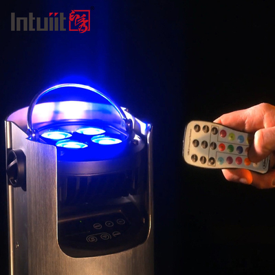 IP54 Mini Uplights 4X12W Baterai Spotlight 4 LED Wireless DMX & IR Remote Uplights Disco Club Party Stage Uplight