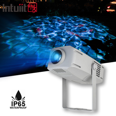 Airproof Outdoor 400W LED Logo Projector Light IP65 Untuk Proyeksi Lanskap Gobo Samudra Gelombang Air Biru Efek Guncangan Dinamis