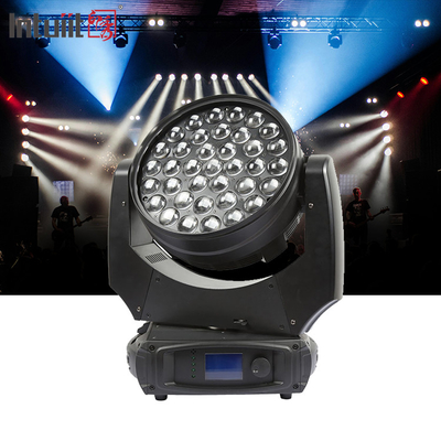 LED Wash 37x10W Zoom stage Lighting DMX Beam Wash Lampu kepala bergerak