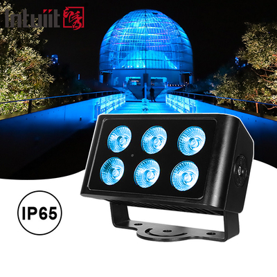6x5W 4in1 RGBW LED DMX Lampu Cuci Dinding IP65 LED ruangan lampu warna kota