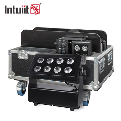 IP65 Waterproof 8x10W Baterai Nirkabel Bertenaga Par Uplight DMX Stage Led Wall Washer Light