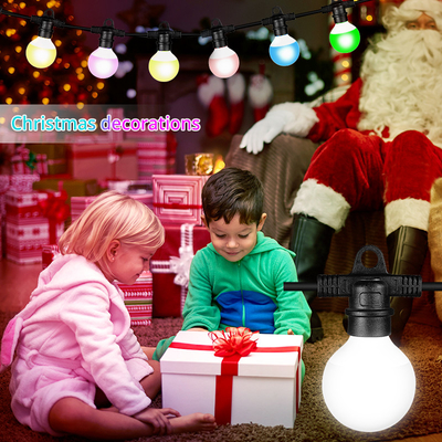 Pencahayaan Liburan Led Bulb String Pixel Led Light Waterproof Dmx Rgbw Multi Color String Natal Led Bulb String Light