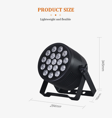 18pcs*20w Led Par Can Light Dengan Variable Rgbwa+Uv 6In1 Untuk Theme Park DJ Bar Stage