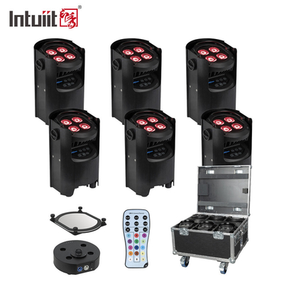 4x12W 4 in 1 RGBW Led Uplights Stage Par Party Baterai Powered Wireless Par Led Wedding Dj Uplights
