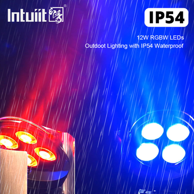4x12W 4 in 1 RGBW Led Uplights Stage Par Party Baterai Powered Wireless Par Led Wedding Dj Uplights