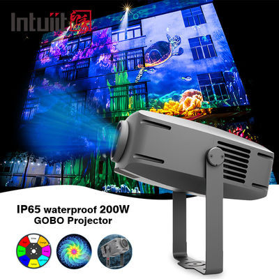 200W Gobo Projector Outdoor IP65 Gobo logo Projector Waterproof Custom Logo Rotating Gobo Projector Light Lampu iklan