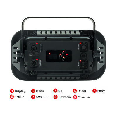 2 Mata LED Blinder Strobe Cuci DJ Lampu sorot DMX 200W Cool Warm Putih Pencahayaan penonton untuk tempat gereja