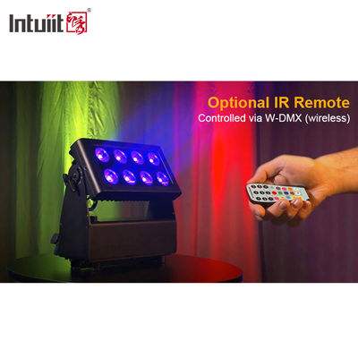 8x15W Baterai Powered LED Flood Light Outdoor Wireless RGBW 4in1 Rechargeable Uplight Par Luces LED para Fiestas DJ