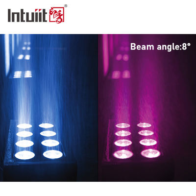 Lampu Wall Washer LED RGBW 8x15W IP65 Tahan Air untuk Dekorasi Arsitektur Bangunan Fasad Kolam Renang Pencahayaan Titik Luar Ruangan