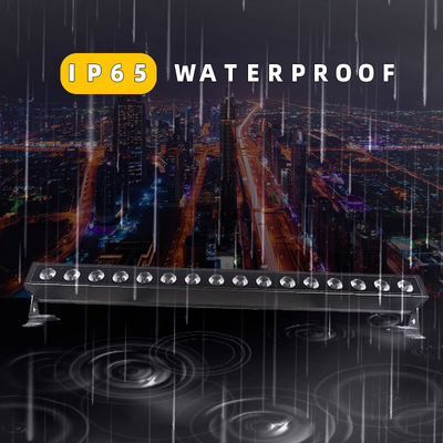 Lampu Pencuci Dinding LED 16*5W Rgb Dmx IP65 Perumahan Aluminium Pencahayaan Cuci Dinding Tahan Air Luar Ruangan DMX512 Pencahayaan Bangunan Luar Ruangan