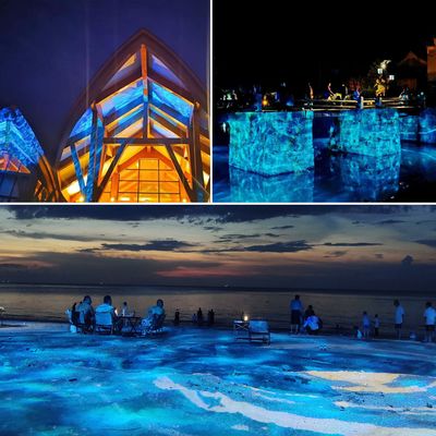 400w Led Outdoor Ip65 Air Ripple Gobo Projector Samudra Ripple Led Air Wave Light Effect Lampu panggung