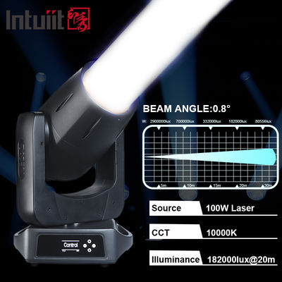IP66 Waterproof 100W CMY Laser Moving Head Light Ultra Narrow 0.8 Degree Beam Angle Lampu panggung luar ruangan DMX512