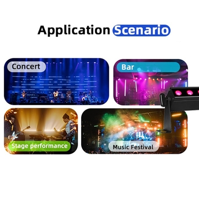 Lampu sorot dinding LED RGBW 4in1 24*2W, mode suara, DJ, Pernikahan, Acara Kota, Panggung, Lampu Cuci