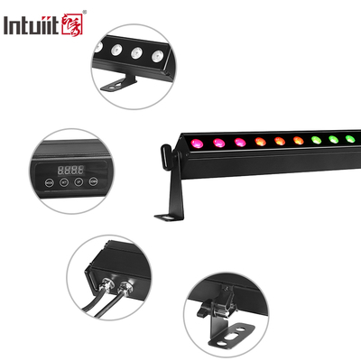 Daya baterai 24x2W DMX512 LED Wall Washer IP65 Waterproof dengan efek RGBW untuk pencahayaan luar komersial