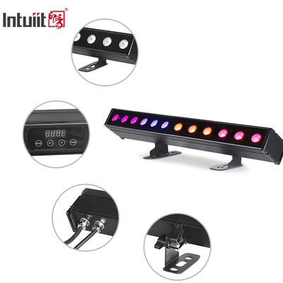 IP65 Battery Power Led Wall Washer 12pcsx2W Rgbw 4in1 Led bar Light untuk Outdoor
