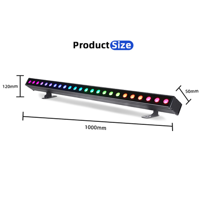 Lampu Pembersih Dinding Led Bangunan Luar IP65 24 * 2w Waterproof RGBW Pembersih Dinding Bar DJ Led Pixel Bar Light Party